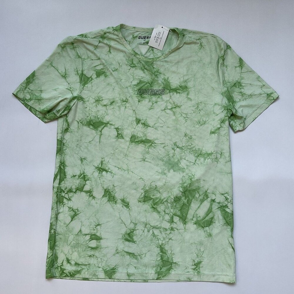 Guess Men’s Dene Performance T-Shirt Comfort Short Sleeves Green Size Xl